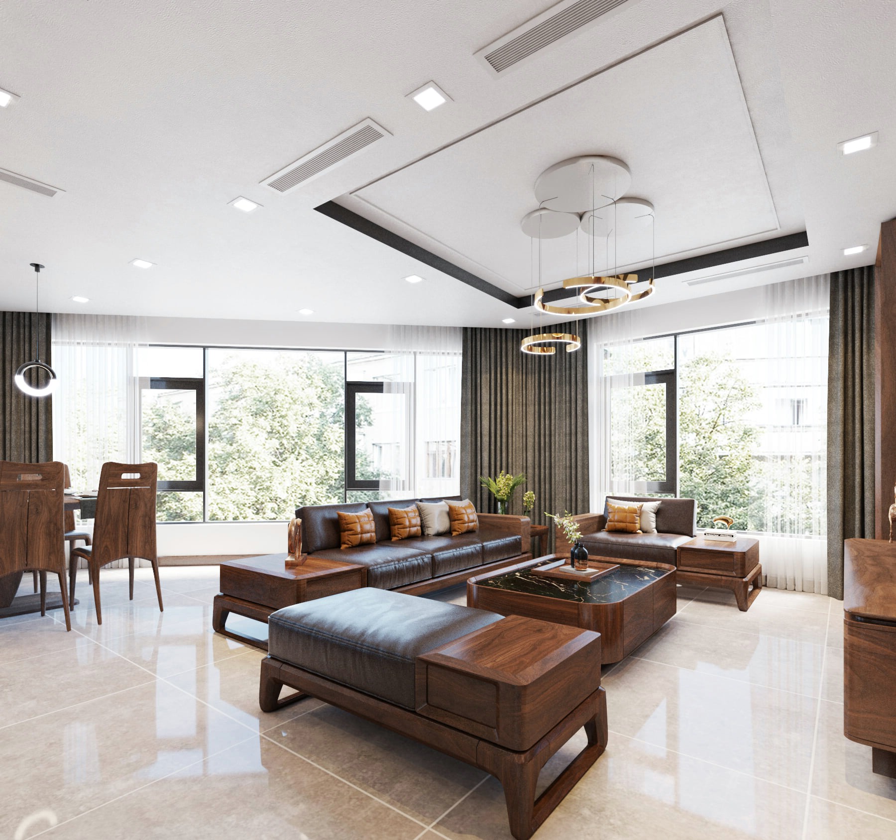 Mẫu bàn ghế phòng khách đẹp hiện đại