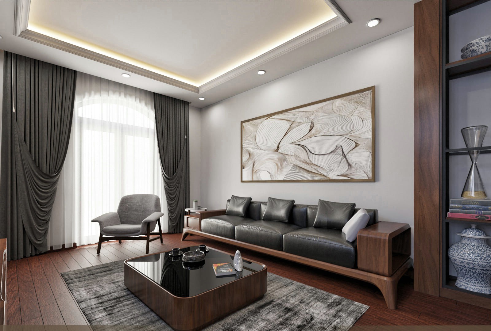 Mẫu ghế sofa gỗ đơn giản hiện đại sang trọng