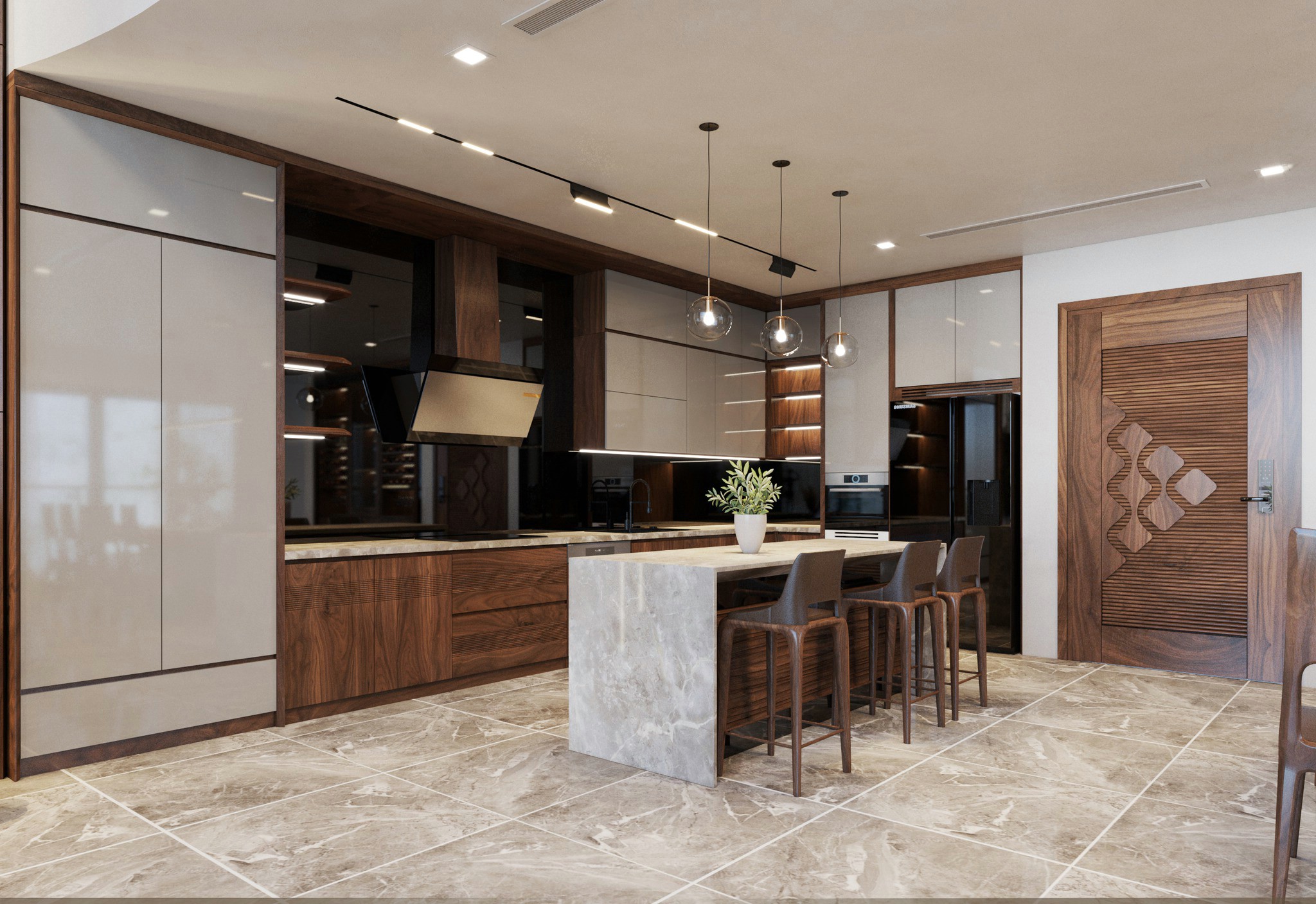 Thiết kế nội thất hiện đại cho phòng bếp