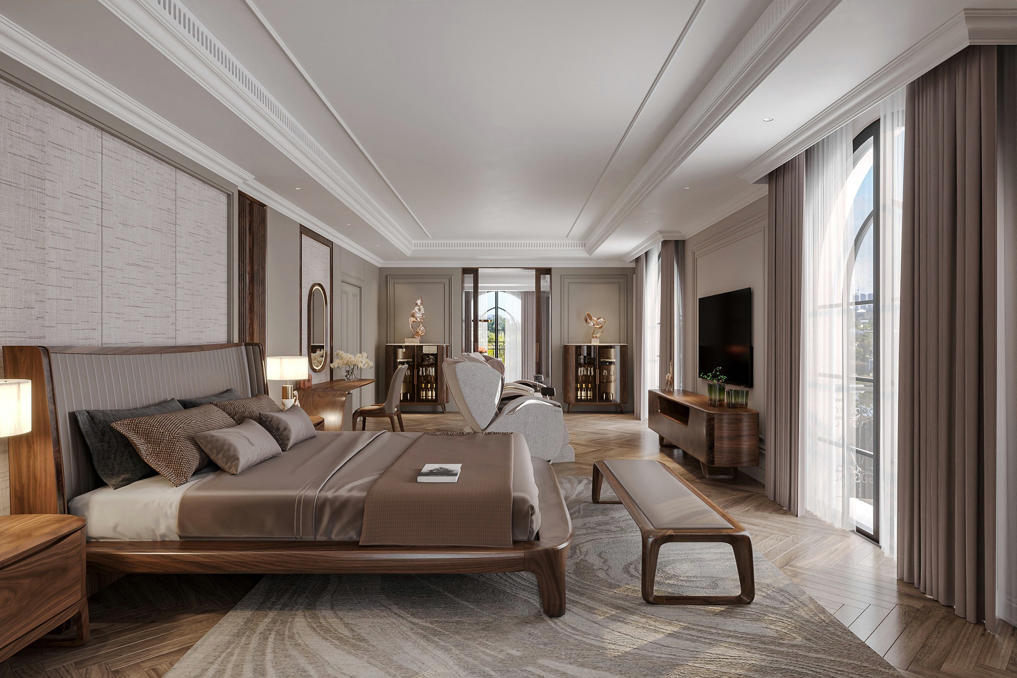 Thiết kế phòng ngủ thông minh với nội thất đa năng và hiện đại