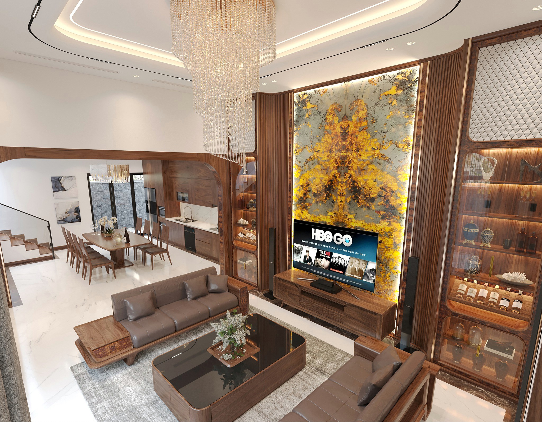 Thiết kế thi công nội thất nhà phố sang trọng