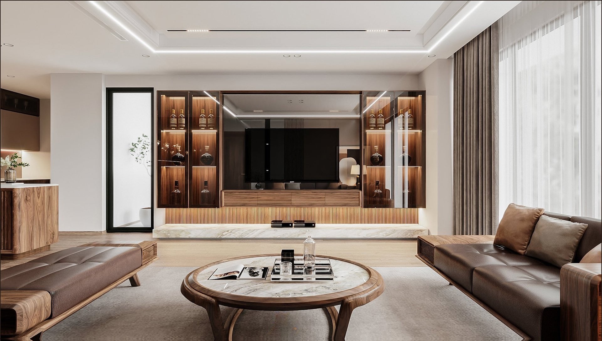 Tủ kệ tivi phòng khách hiện đại, sang trọng